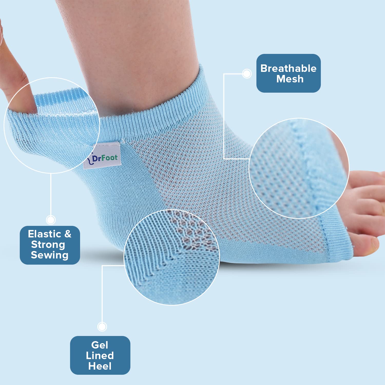 2 Pairs Moisturizing Socks, Moisturizing/gel Heel Socks For Dry Cracked  Heels, Ventilate Gel Spa Socks To Heal And Treat Dry | Fruugo MY