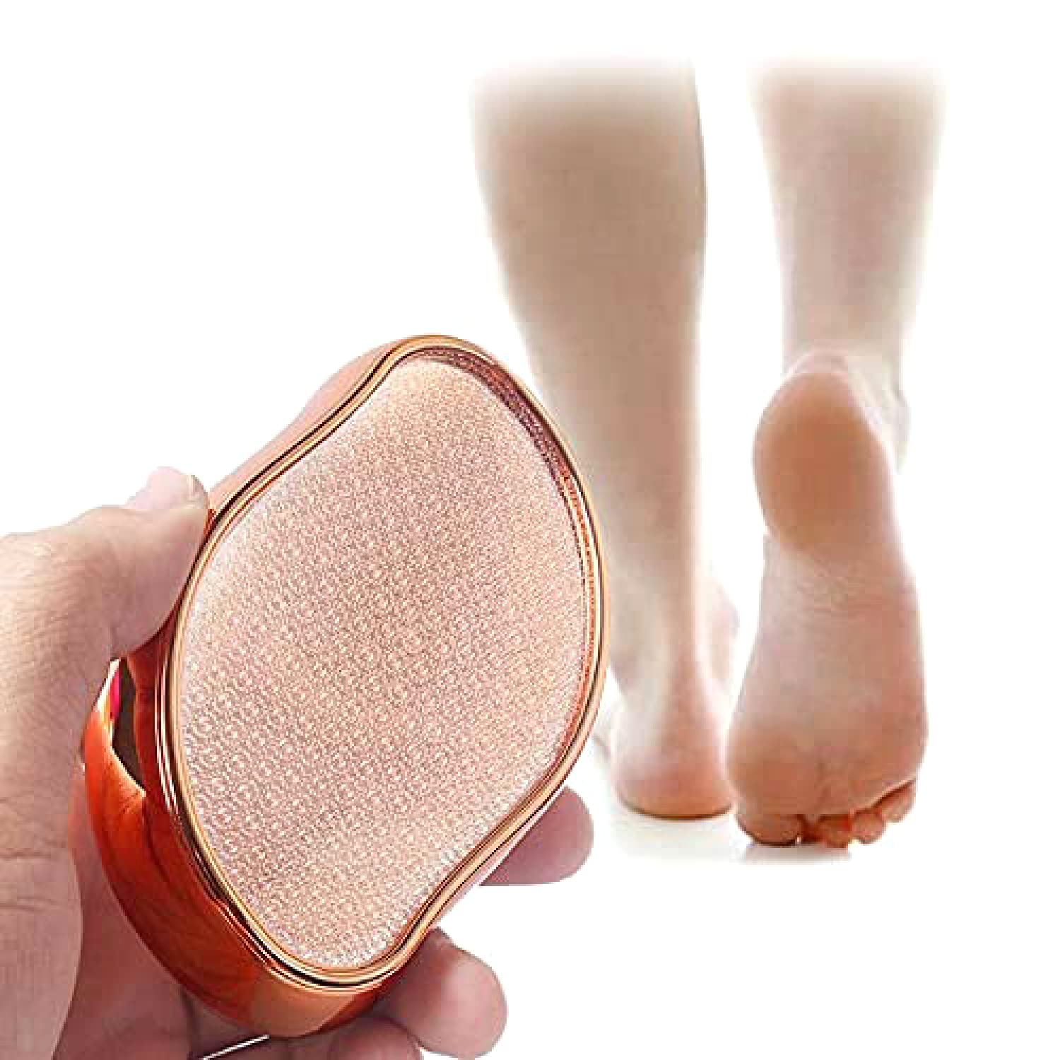 Dr Foot Glass File Callus Remover | For Feet, Dead Skin, Callus Remover | NANO GLASS CRYSTAL Removes Hard Skin, Leaves Feet Smooth | Foot Scraper Rasp LATEST INNOVATION - ROSE GOLD (Pack of 5)