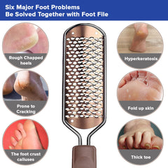 Dr Foot Foot File Callus Remover | For Dead skin, Calluses, Cracked Heels & Hard Skin Remover | For Wet & Dry Feet | Reusable/Waterproof | Unisex | With Free Brush (Pack of 5)