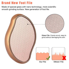 Dr Foot Glass File Callus Remover | For Feet, Dead Skin, Callus Remover | NANO GLASS CRYSTAL Removes Hard Skin, Leaves Feet Smooth | Foot Scraper Rasp LATEST INNOVATION - ROSE GOLD (Pack of 3)